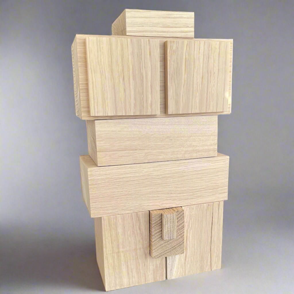 NU in solid Oak Wood by Didier Guillon