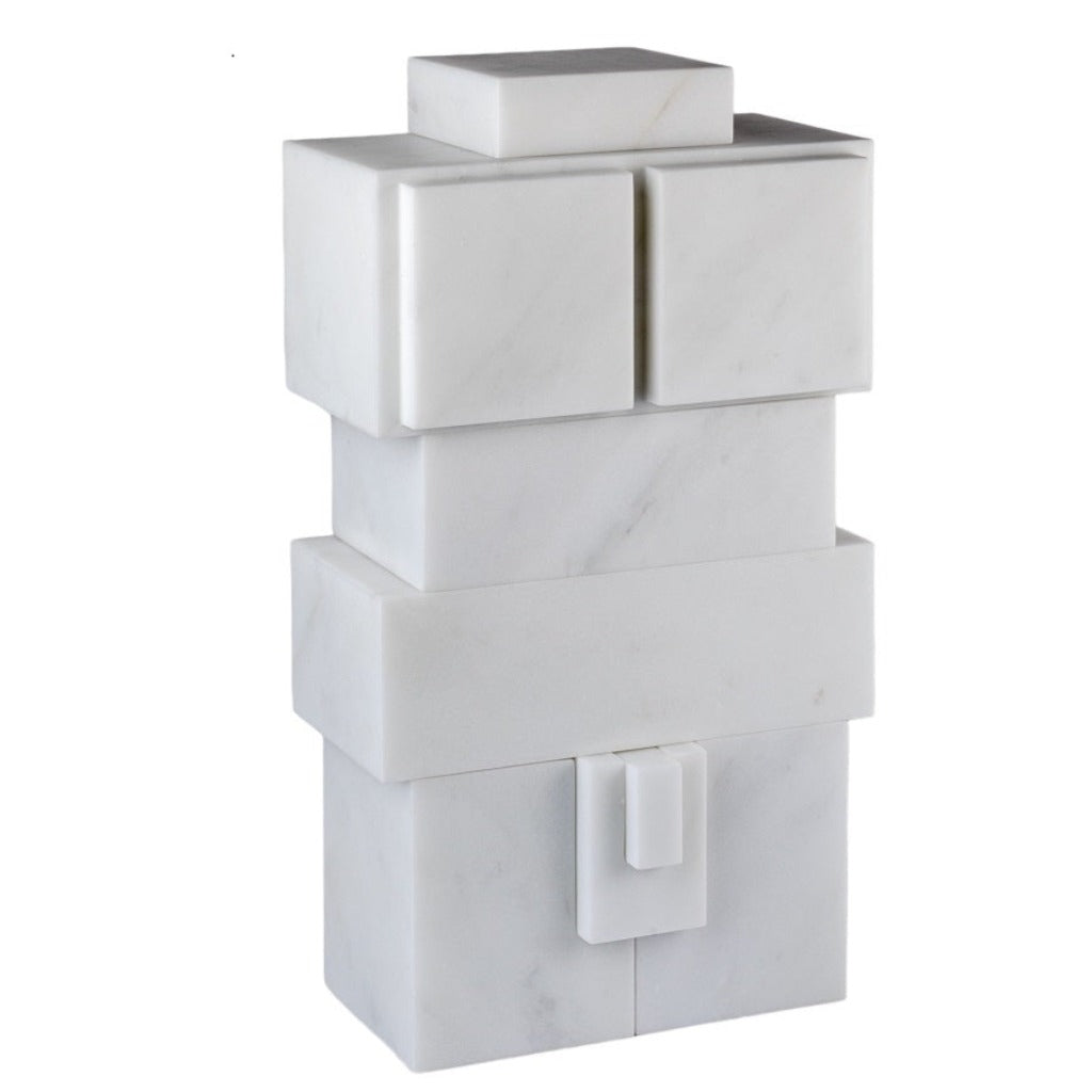 NU in white Carrara Marble by Didier Guillon