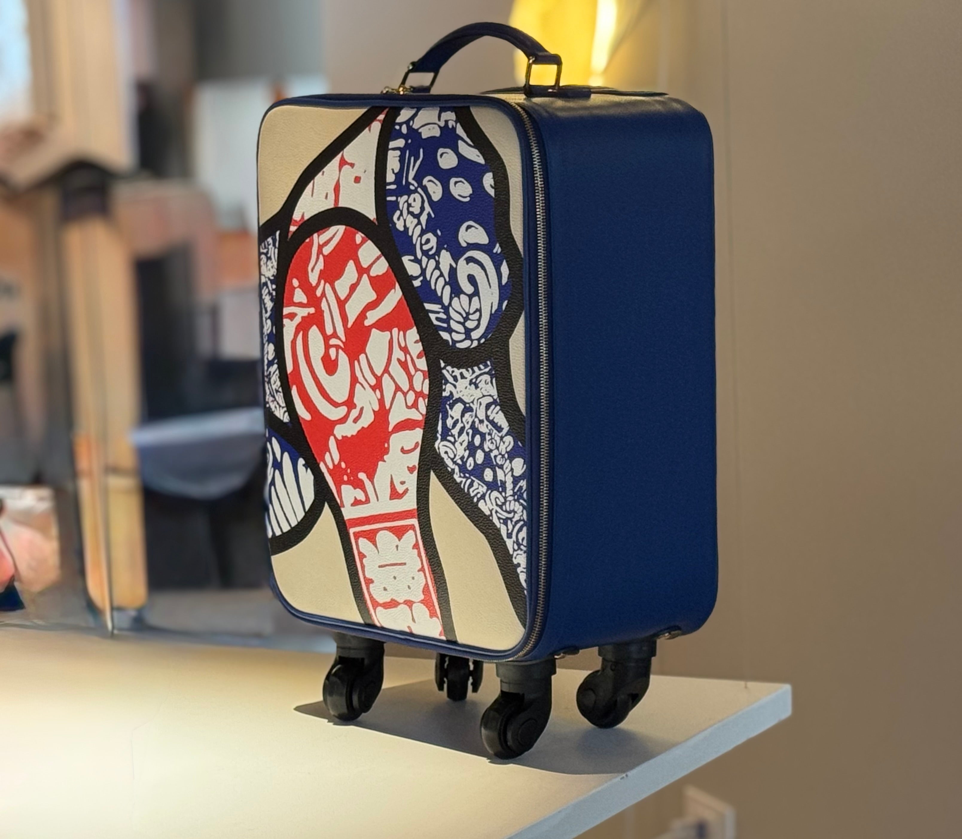 Exquisite Handmade Ivo in Japan Cabin Suitcase by Didier Guillon