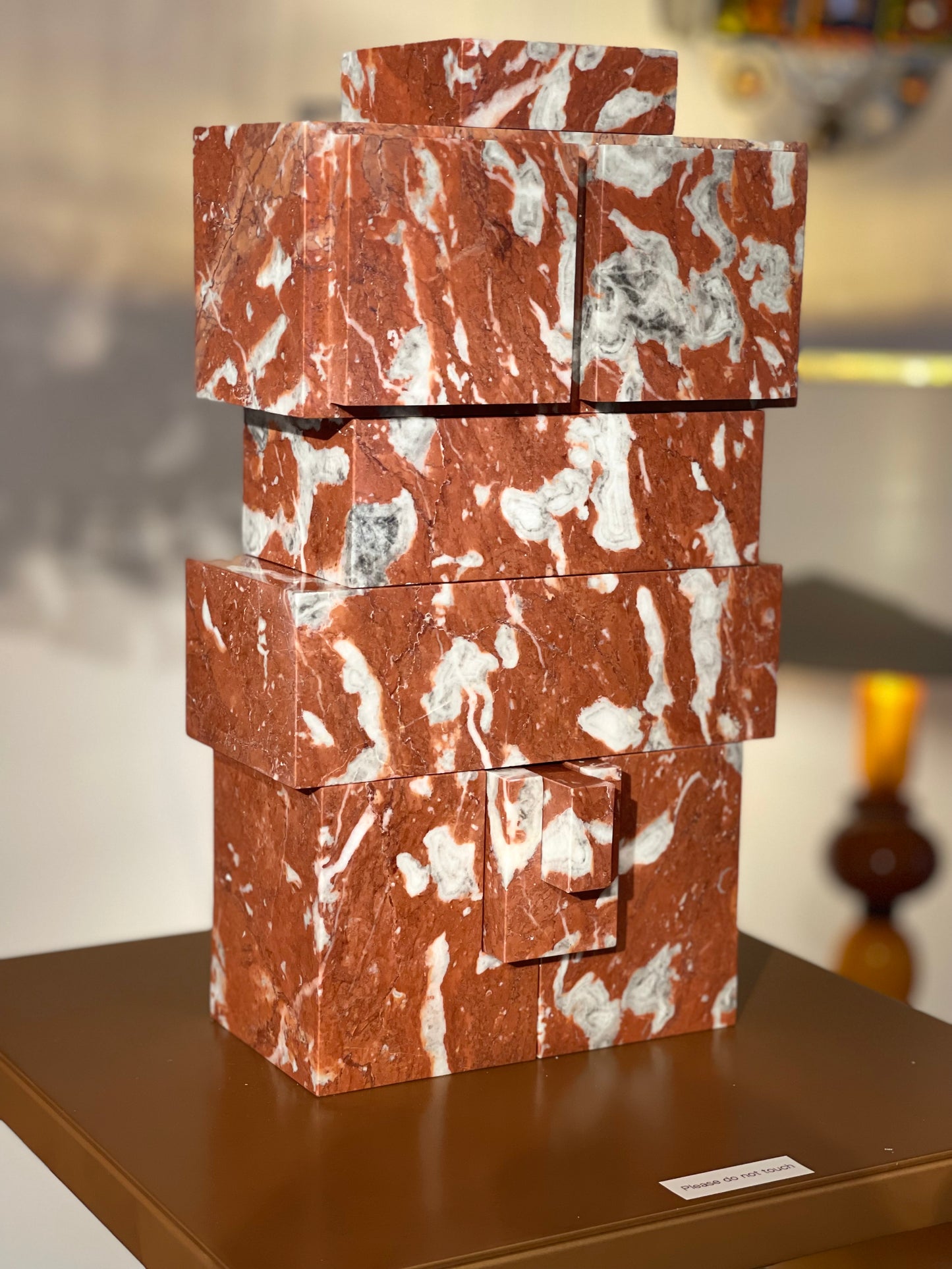 NU in red Languedoc Marble by Didier Guillon