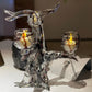 Transparent Black Murano Glass Candelabra by Aristide Najean